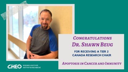  Dr. Shawn Beug awarded Tier 2 Canada Research Chair